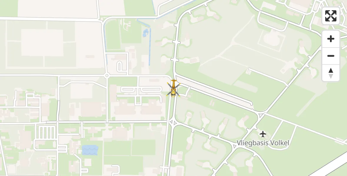 Vluchtroute Traumahelikopter Vliegbasis Volkel - Vliegbasis Volkel, 13 april 2026, 04:32