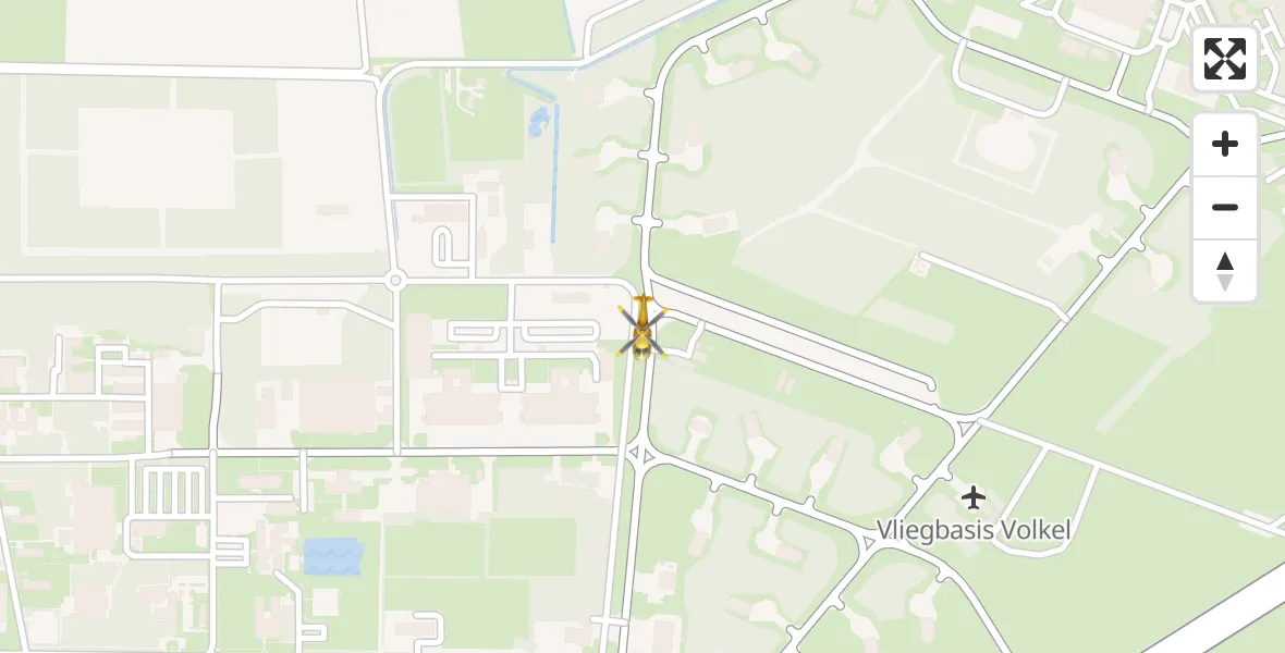 Vluchtroute Traumahelikopter Vliegbasis Volkel - Vliegbasis Volkel, 13 april 2026, 04:32