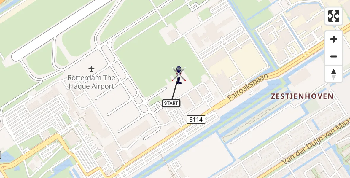 Vluchtroute Politiehelikopter Rotterdam The Hague Airport - Rotterdam The Hague Airport, 13 april 2026, 08:56
