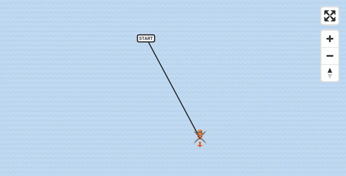 Vluchtroute Kustwachthelikopter van Noordzee naar Noordzee