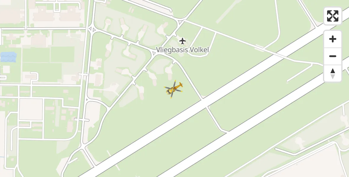 Vluchtroute Traumahelikopter Vliegbasis Volkel - Vliegbasis Volkel, 14 april 2026, 15:09
