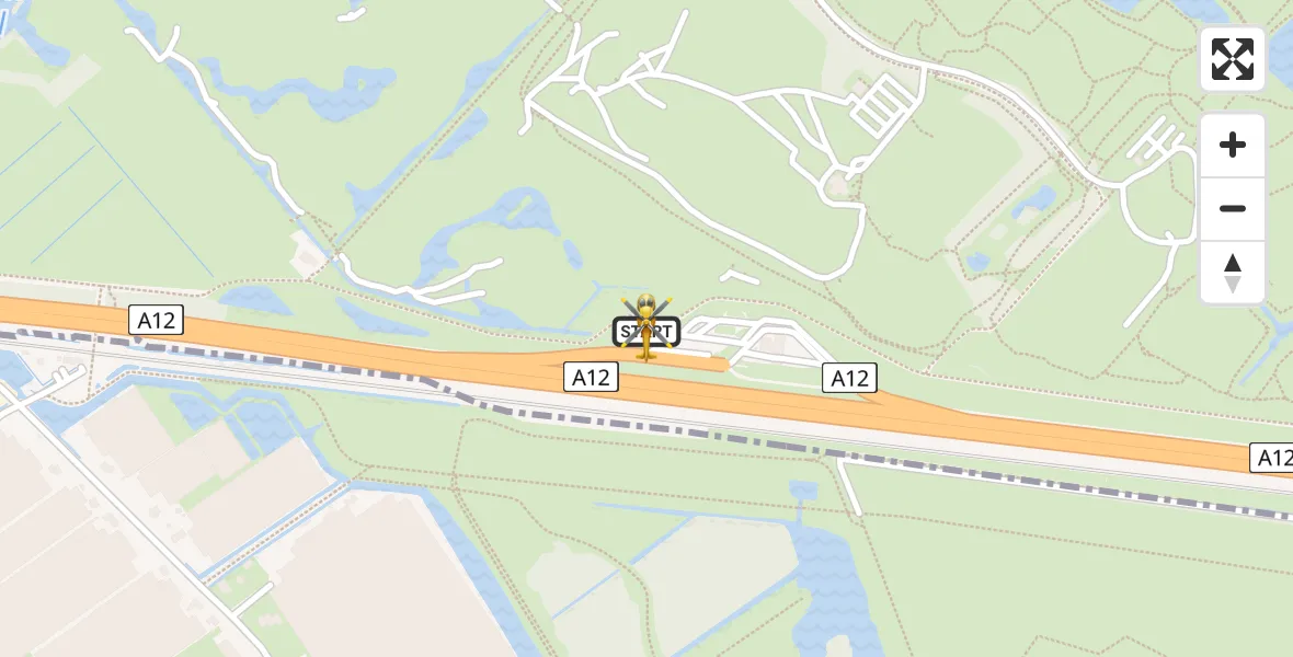 Vluchtroute Traumahelikopter van Zoetermeer naar Zoetermeer