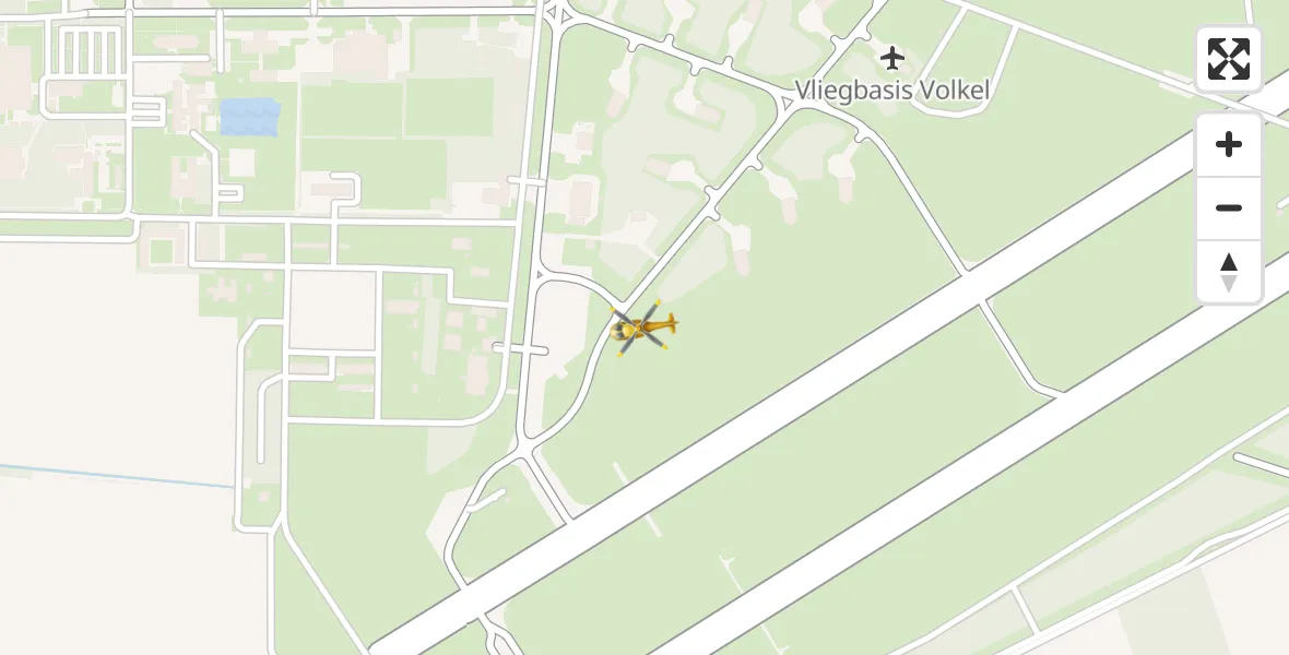 Vluchtroute Traumahelikopter Vliegbasis Volkel - Vliegbasis Volkel, 15 april 2026, 03:55