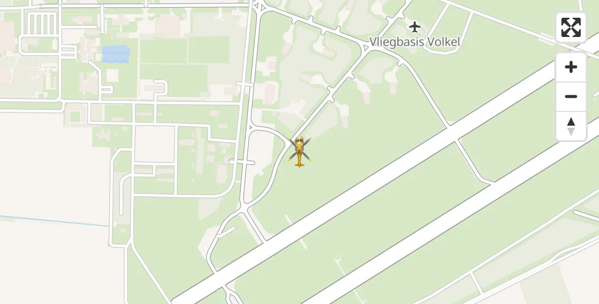 Vluchtroute Traumahelikopter Vliegbasis Volkel - Vliegbasis Volkel, 15 april 2026, 03:55