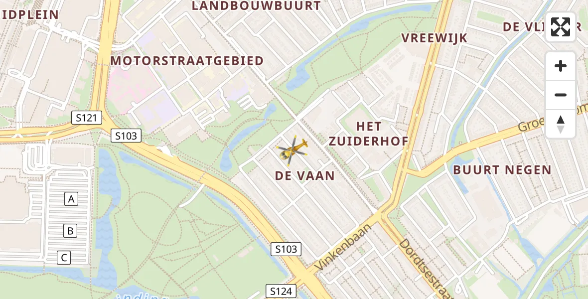 Vluchtroute Traumahelikopter Rijnmond Medisch Centrum Heliport - Rijnmond Medisch Centrum Heliport, 15 april 2026, 10:11