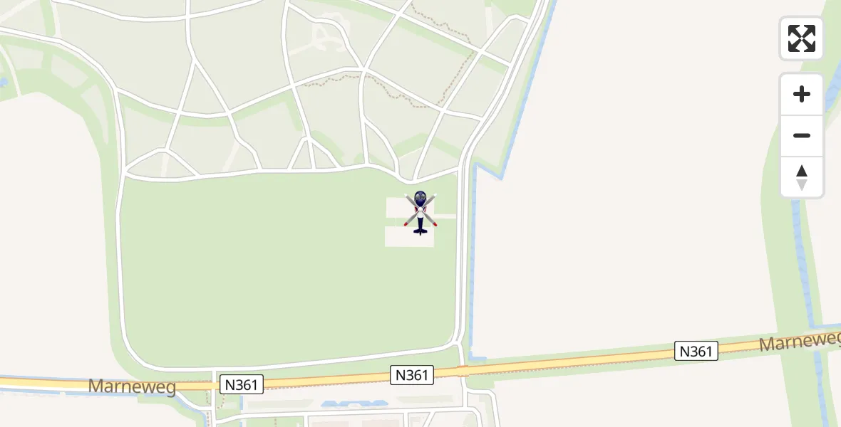 Vluchtroute Politiehelikopter van Lauwersoog naar Lauwersoog