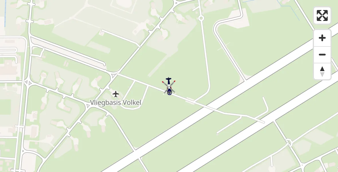 Vluchtroute Politiehelikopter Vliegbasis Volkel - Vliegbasis Volkel, 15 april 2026, 14:59