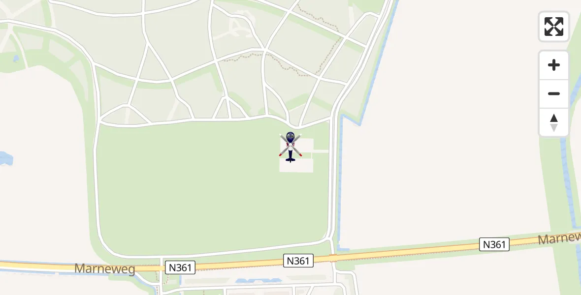 Vluchtroute Politiehelikopter van Lauwersoog naar Lauwersoog