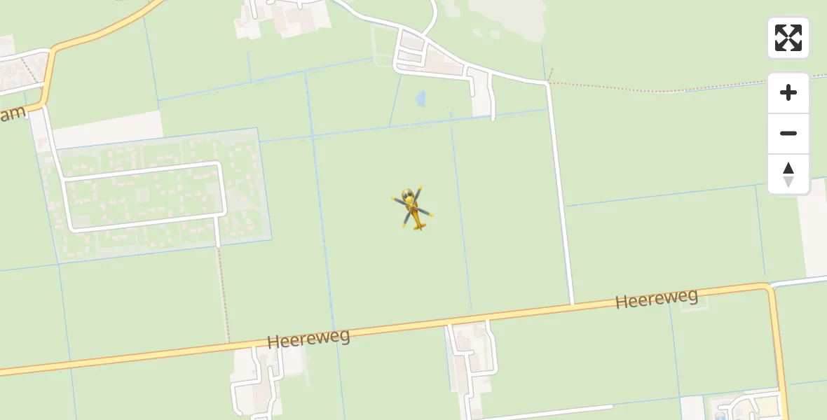 Vluchtroute Traumahelikopter van Noordzee naar Noordzee