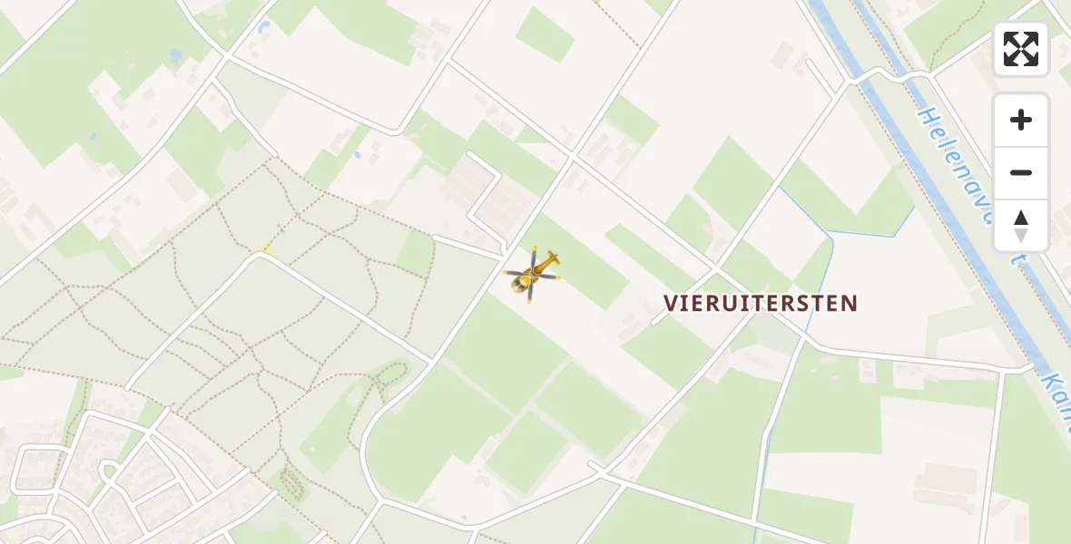 Vluchtroute Traumahelikopter van Meijel naar Meijel