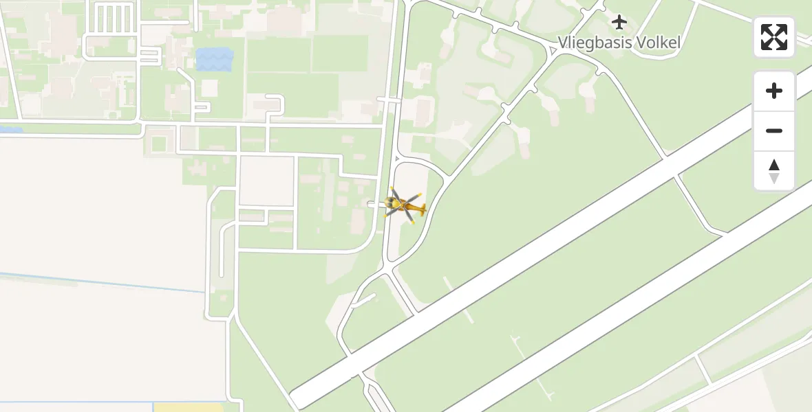 Vluchtroute Traumahelikopter Vliegbasis Volkel - Vliegbasis Volkel, 16 april 2026, 09:26