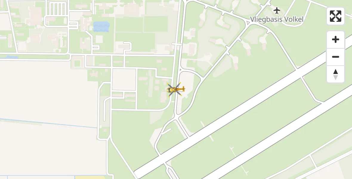 Vluchtroute Traumahelikopter Vliegbasis Volkel - Vliegbasis Volkel, 16 april 2026, 10:47