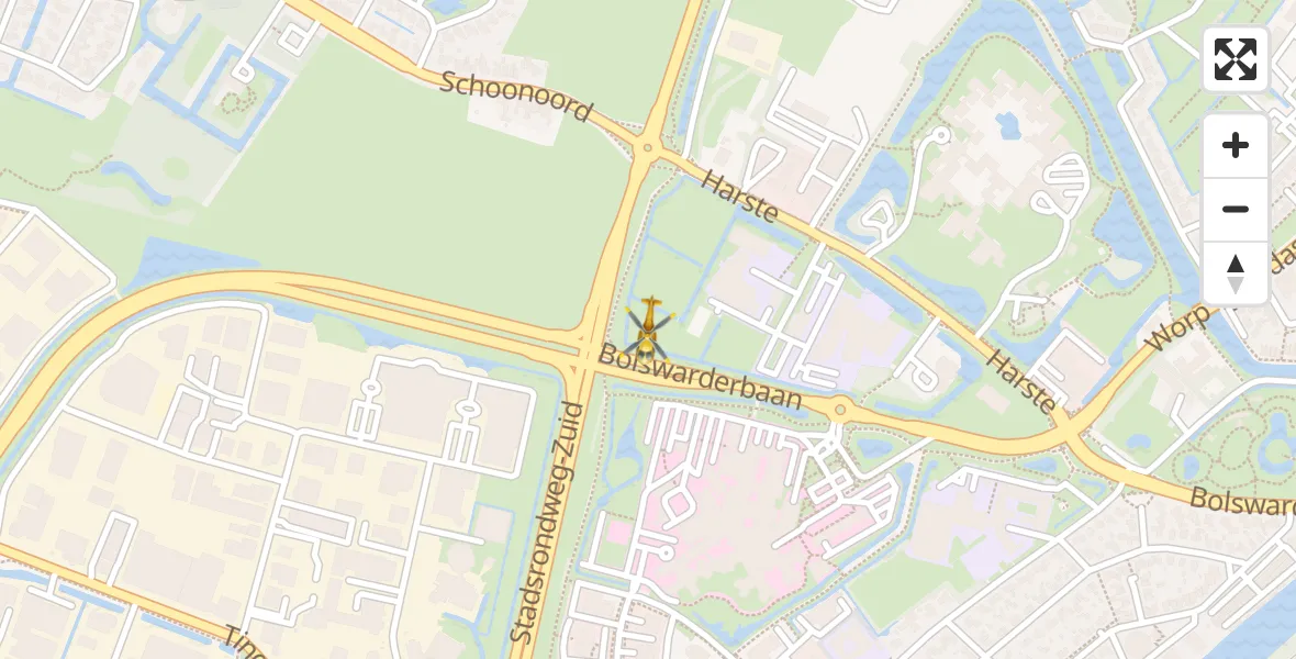 Vluchtroute Ambulancehelikopter van Antonius Hospital Heliport naar Antonius Hospital Heliport