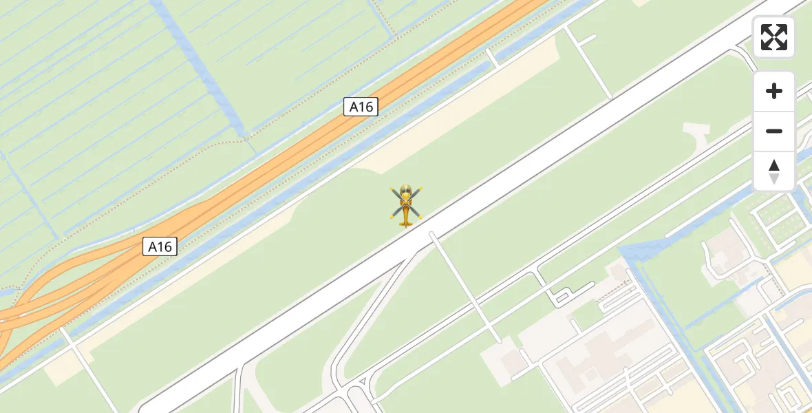 Vluchtroute Traumahelikopter Rotterdam The Hague Airport - Rotterdam The Hague Airport, 17 april 2026, 04:50