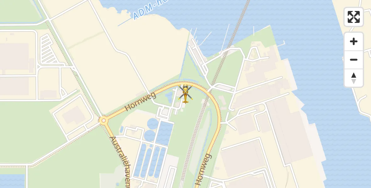 Vluchtroute Traumahelikopter van Amsterdam Heliport naar Amsterdam Heliport