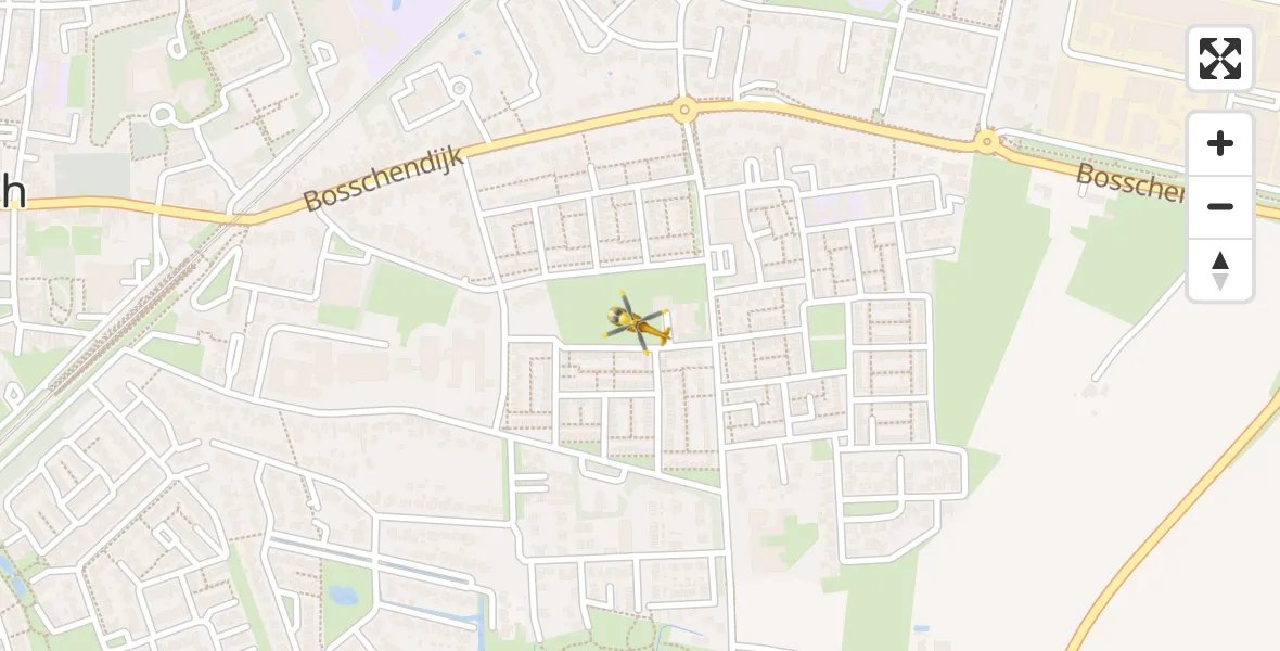 Vluchtroute Traumahelikopter van Oudenbosch naar Oudenbosch