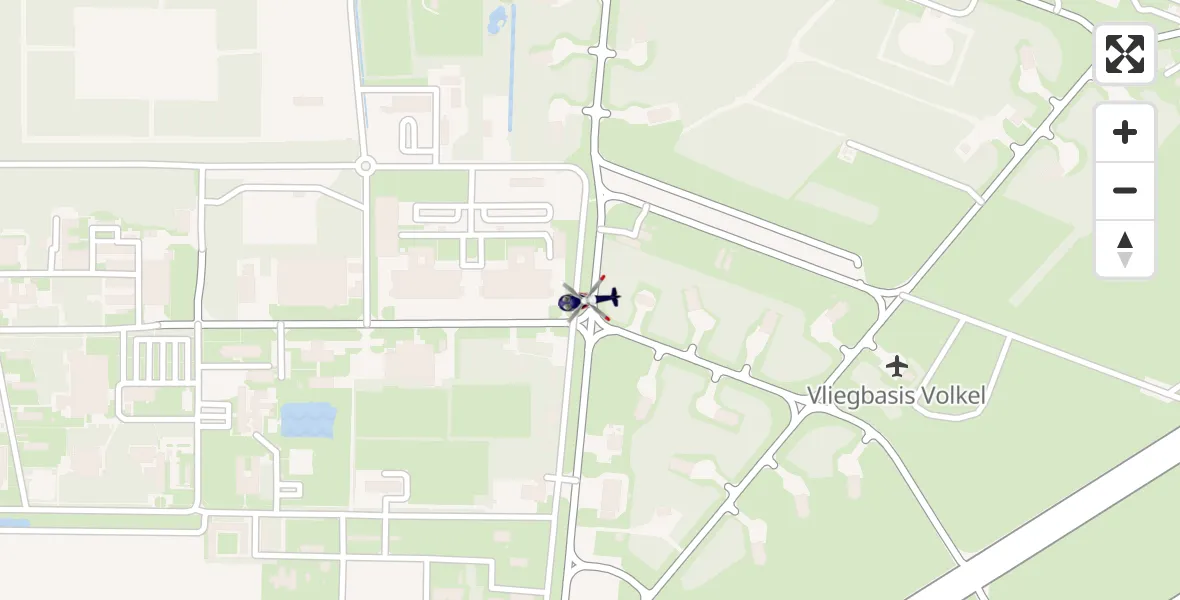 Vluchtroute Politiehelikopter Vliegbasis Volkel - Vliegbasis Volkel, 19 april 2026, 09:27
