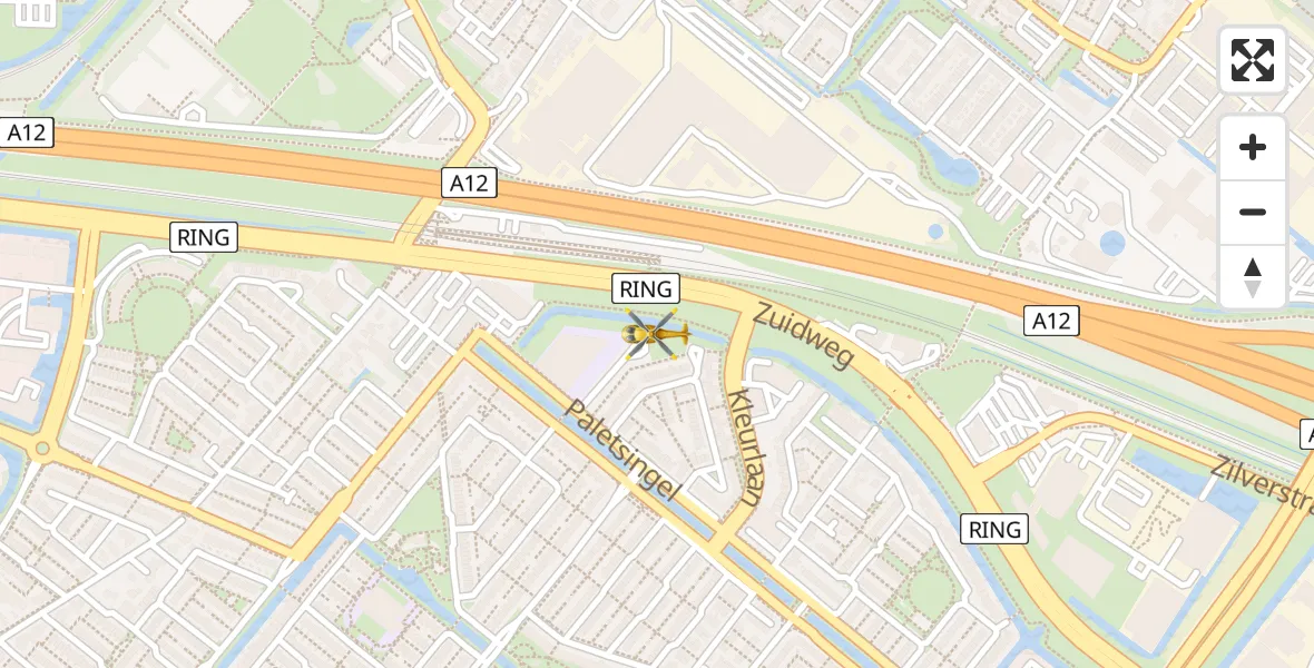 Vluchtroute Traumahelikopter van Zoetermeer naar Zoetermeer