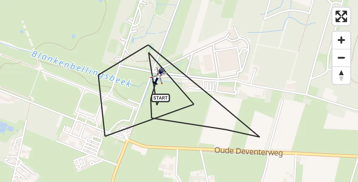 Vluchtroute Politiehelikopter van Enschede naar Enschede