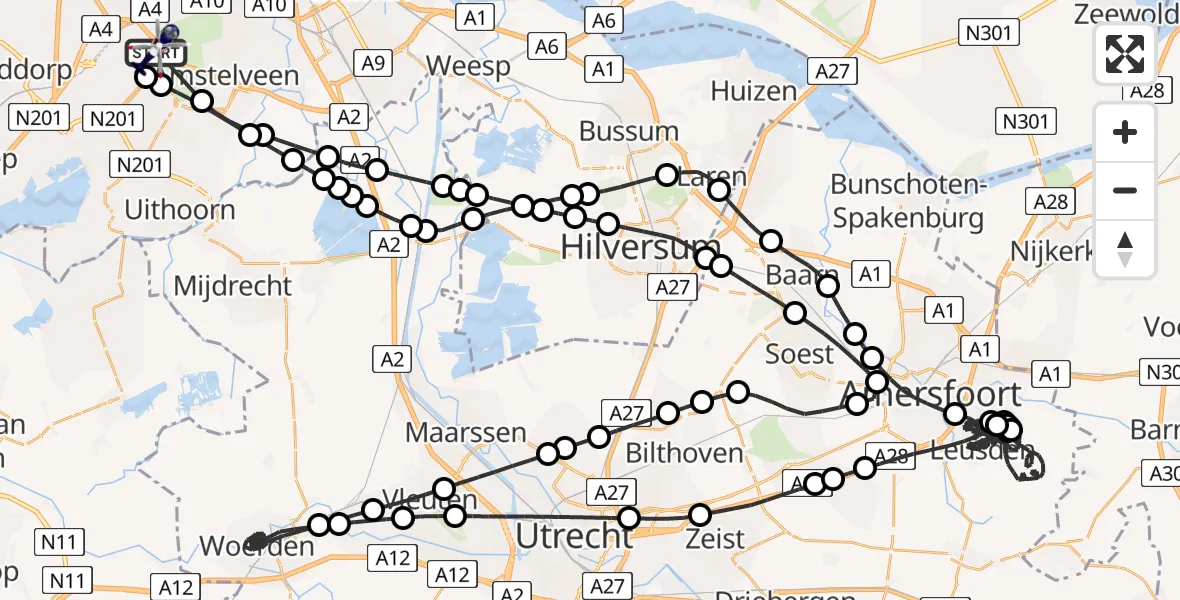 Vluchtroute Politiehelikopter Amsterdam Vliegveld Schiphol - Amsterdam Vliegveld Schiphol, 23 april 2026, 09:29