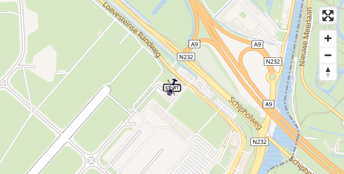 Vluchtroute Politiehelikopter Amsterdam Vliegveld Schiphol - Amsterdam Vliegveld Schiphol, 23 april 2026, 09:57