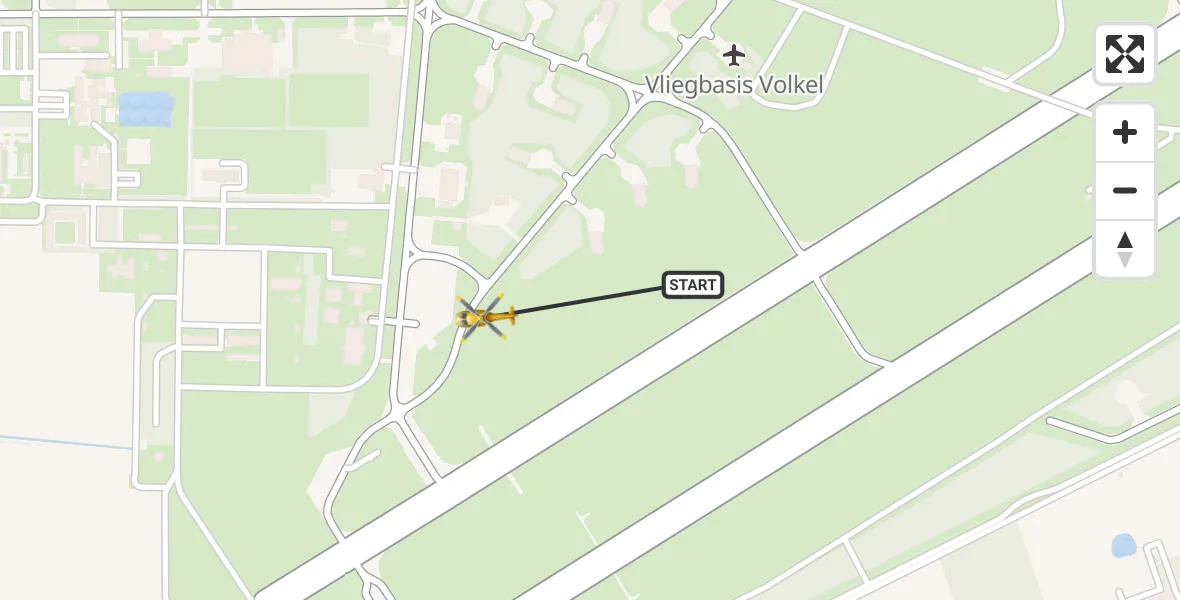 Vluchtroute Traumahelikopter Vliegbasis Volkel - Vliegbasis Volkel, 24 april 2026, 09:00