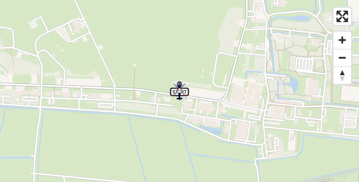 Vluchtroute Politiehelikopter van Vliegbasis Leeuwarden naar Vliegbasis Leeuwarden