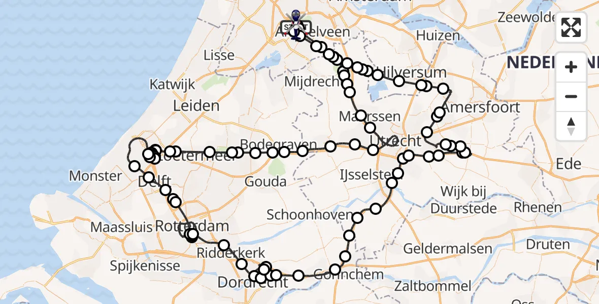 Vluchtroute Politiehelikopter Amsterdam Vliegveld Schiphol - Amsterdam Vliegveld Schiphol, 27 april 2026, 17:46