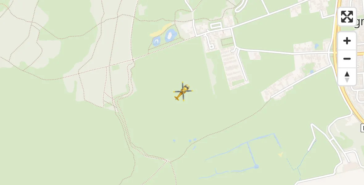 Vluchtroute Traumahelikopter van Egmond-Binnen naar Egmond-Binnen
