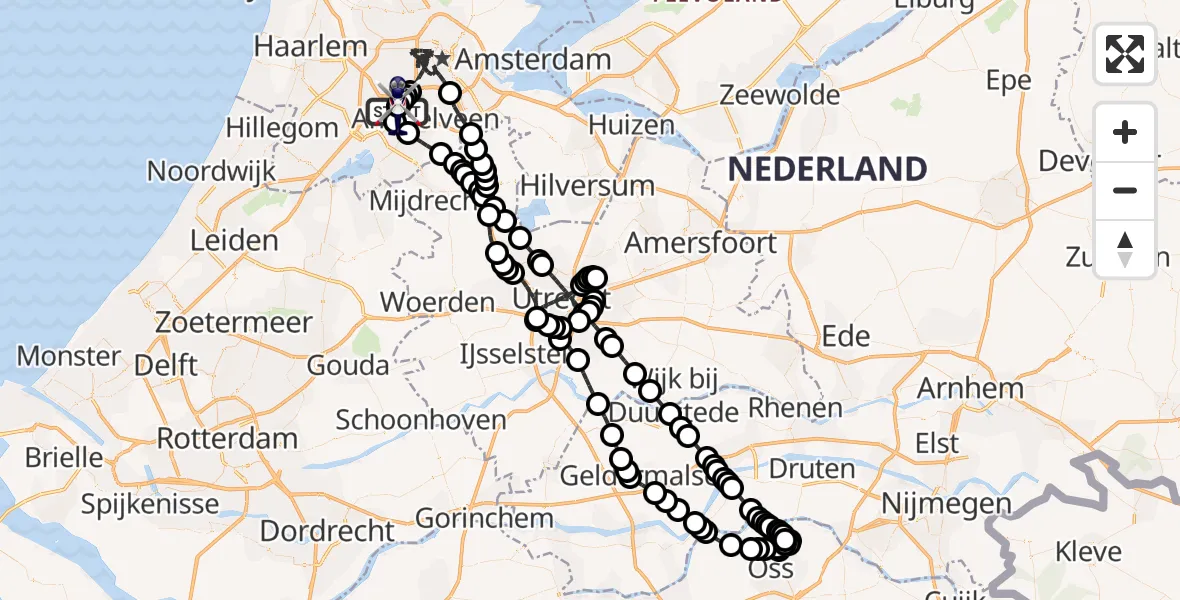 Vluchtroute Politiehelikopter Amsterdam Vliegveld Schiphol - Amsterdam Vliegveld Schiphol, 30 april 2026, 18:40