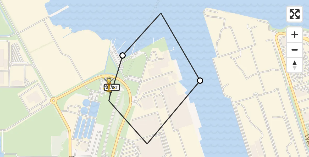 Vluchtroute Traumahelikopter van Amsterdam Heliport naar Amsterdam Heliport