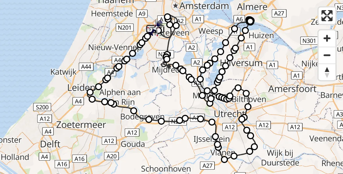 Vluchtroute Politiehelikopter Amsterdam Vliegveld Schiphol - Amsterdam Vliegveld Schiphol, 06 mei 2026, 13:29