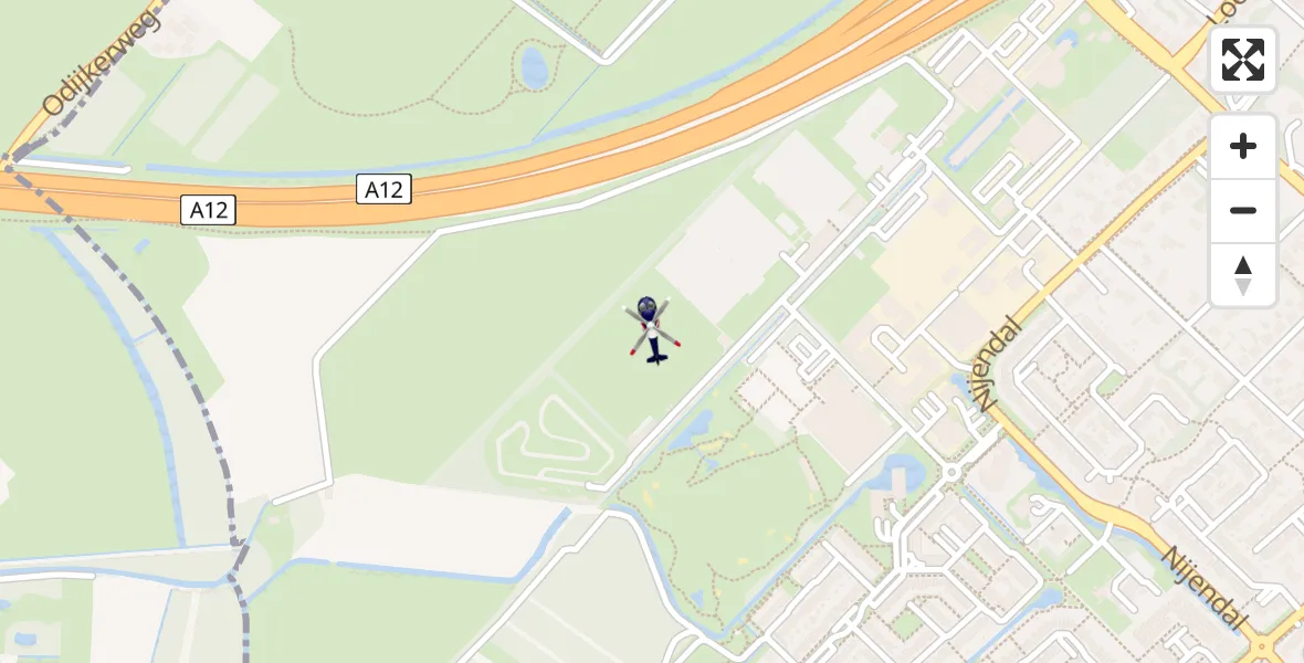 Vluchtroute Politiehelikopter van Driebergen-Rijsenburg naar Driebergen-Rijsenburg