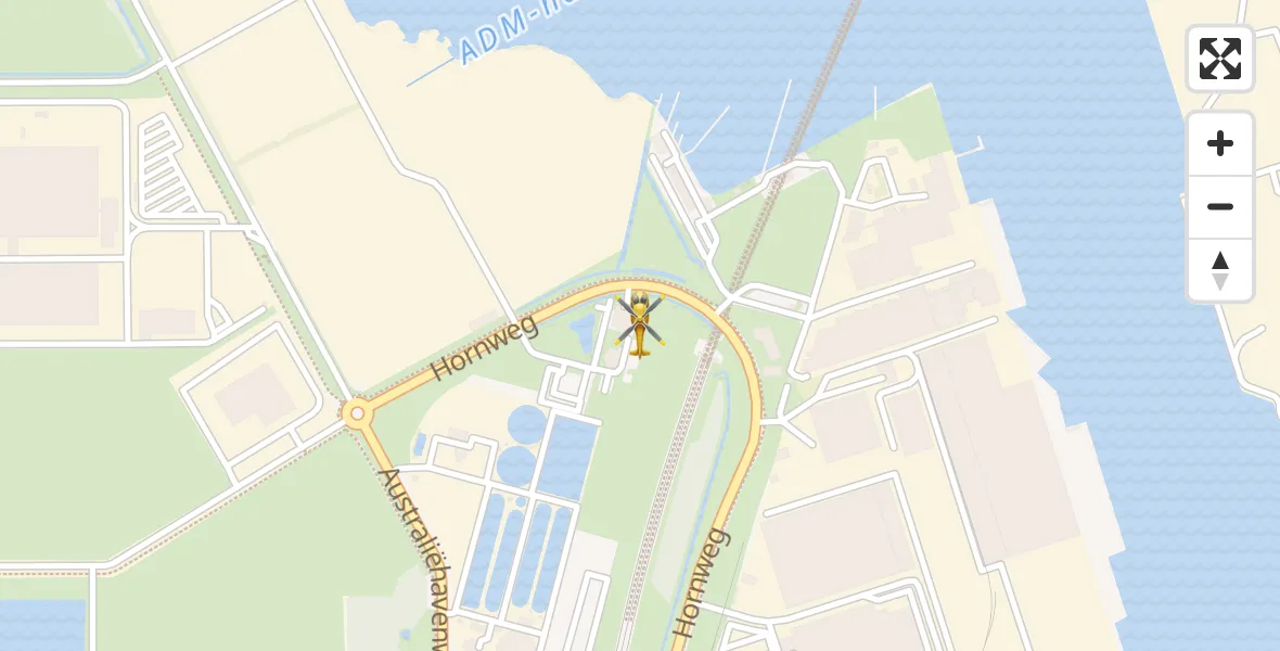 Vluchtroute Traumahelikopter Amsterdam Heliport - Amsterdam Heliport, 08 mei 2026, 12:05