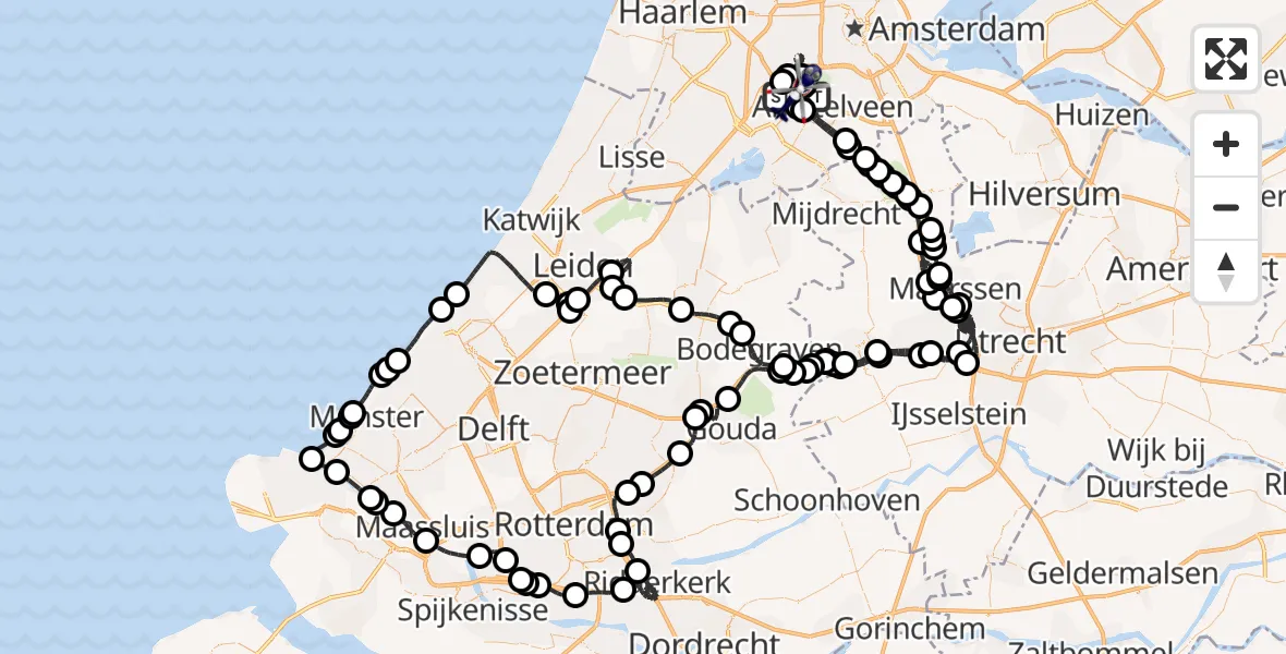 Vluchtroute Politiehelikopter Amsterdam Vliegveld Schiphol - Amsterdam Vliegveld Schiphol, 08 mei 2026, 17:09