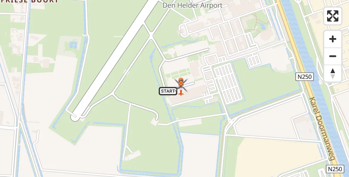 Vluchtroute Kustwachthelikopter Militair vliegveld De Kooy / Den Helder Airport - Militair vliegveld De Kooy / Den Helder Airport, 11 mei 2026, 13:22