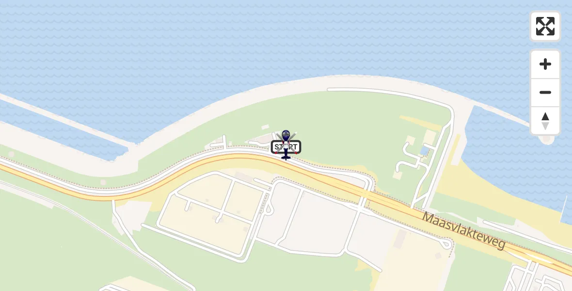 Vluchtroute Politiehelikopter Maasvlakte Rotterdam - Maasvlakte Rotterdam, 15 mei 2026, 07:55