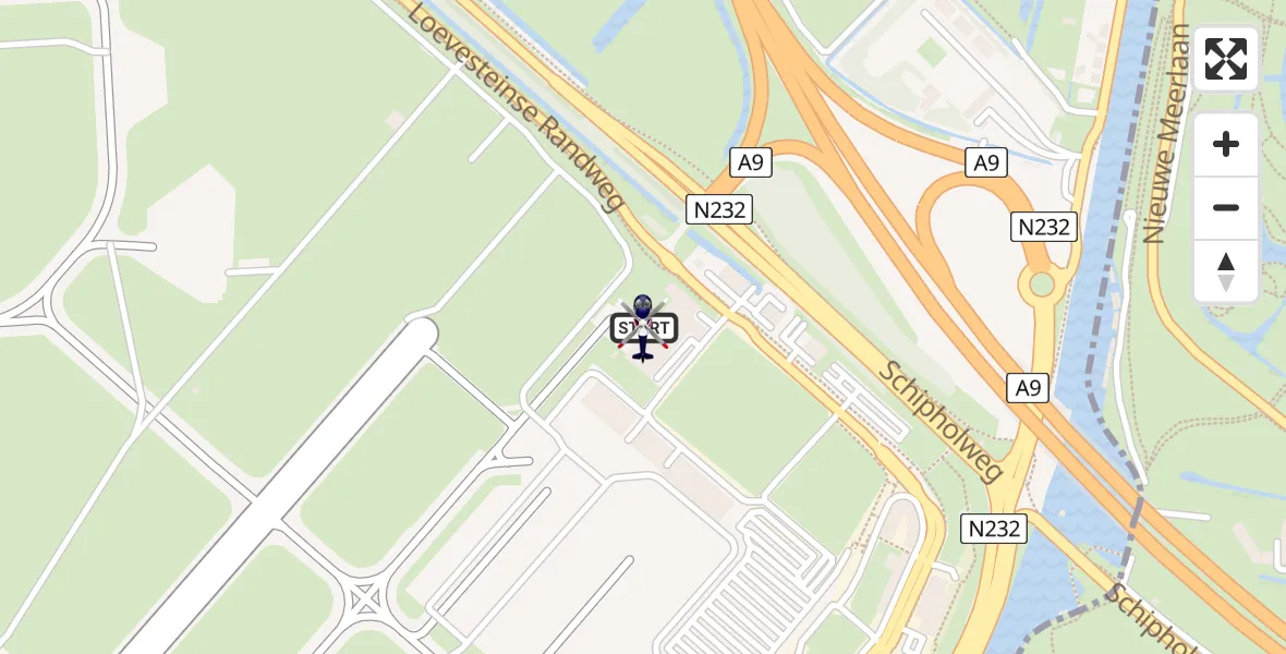 Vluchtroute Politiehelikopter Amsterdam Vliegveld Schiphol - Amsterdam Vliegveld Schiphol, 15 mei 2026, 13:18