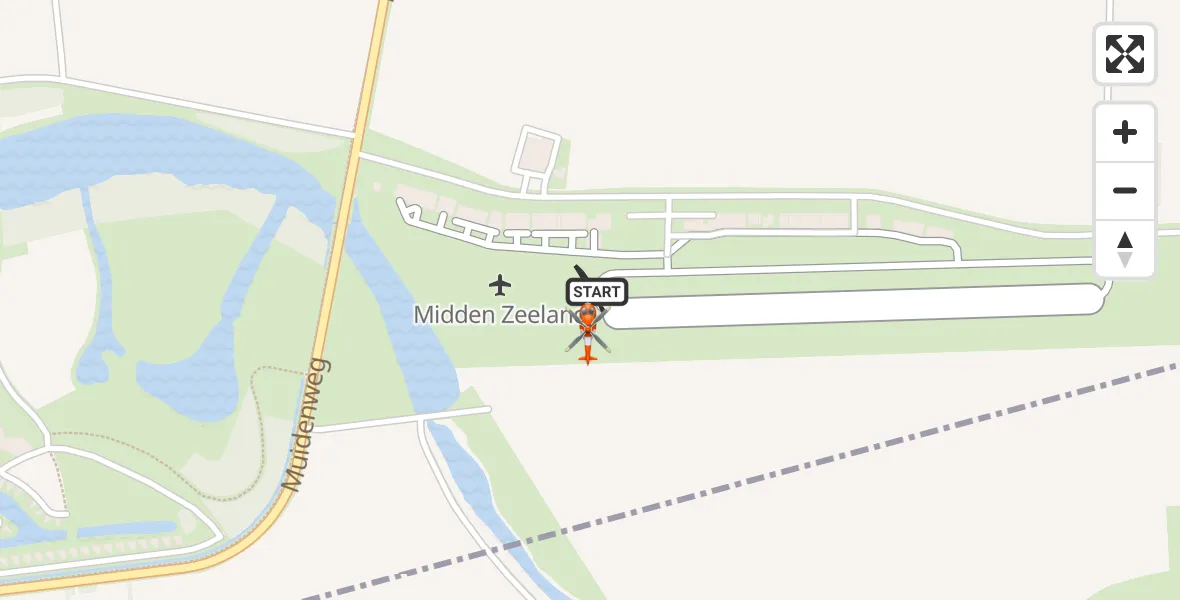 Vluchtroute Kustwachthelikopter Vliegveld Midden-Zeeland - Vliegveld Midden-Zeeland, 17 mei 2026, 09:49