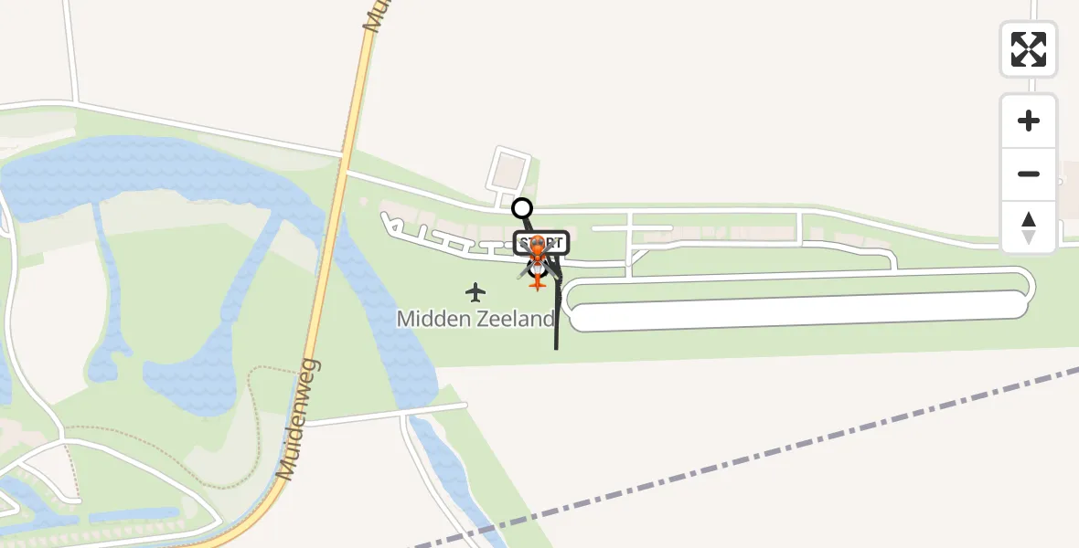 Vluchtroute Kustwachthelikopter Vliegveld Midden-Zeeland - Vliegveld Midden-Zeeland, 18 mei 2026, 08:22