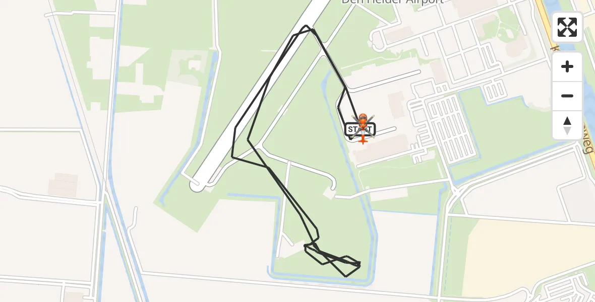 Vluchtroute Kustwachthelikopter Militair vliegveld De Kooy / Den Helder Airport - Militair vliegveld De Kooy / Den Helder Airport, 18 mei 2026, 13:48