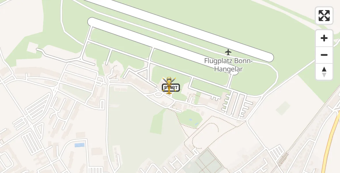 Vluchtroute Traumahelikopter Bonn-Hangelar Flugplatz - Bonn-Hangelar Flugplatz, 19 mei 2026, 07:14