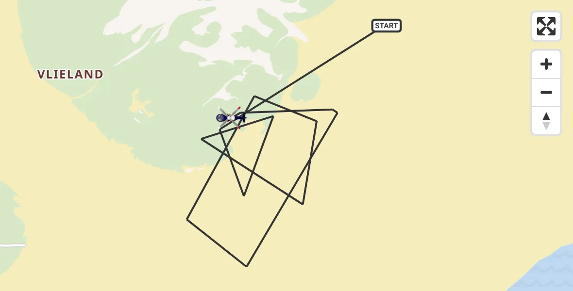Vluchtroute Politiehelikopter Vlieland - Vlieland, 20 mei 2026, 19:34