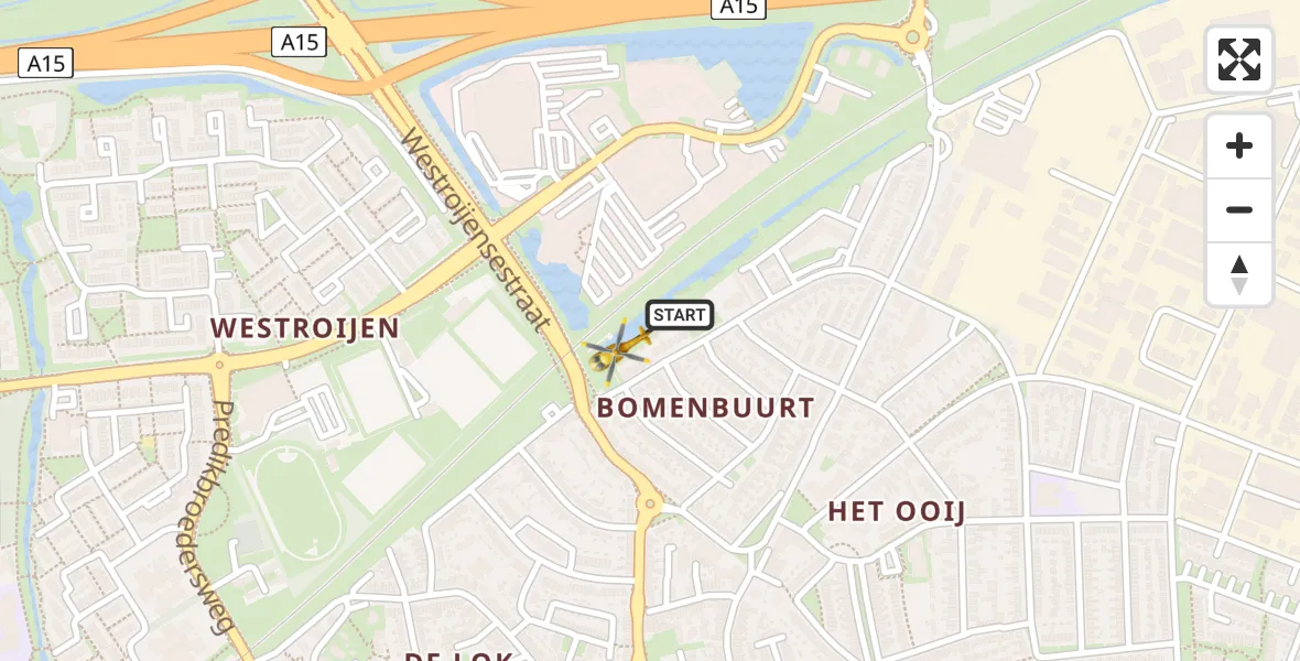 Vluchtroute Traumahelikopter Tiel - Tiel, 21 mei 2026, 17:06