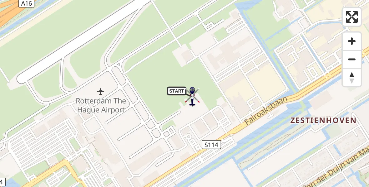 Vluchtroute Politiehelikopter Rotterdam The Hague Airport - Rotterdam The Hague Airport, 22 mei 2026, 11:55