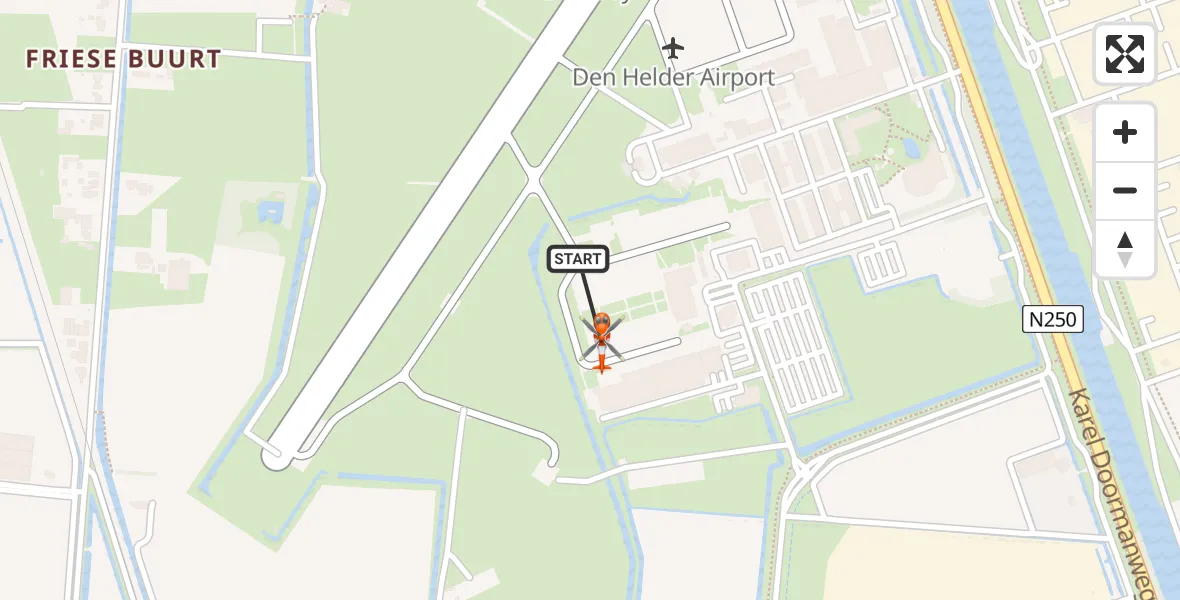 Vluchtroute Kustwachthelikopter Militair vliegveld De Kooy / Den Helder Airport - Militair vliegveld De Kooy / Den Helder Airport, 22 mei 2026, 18:40