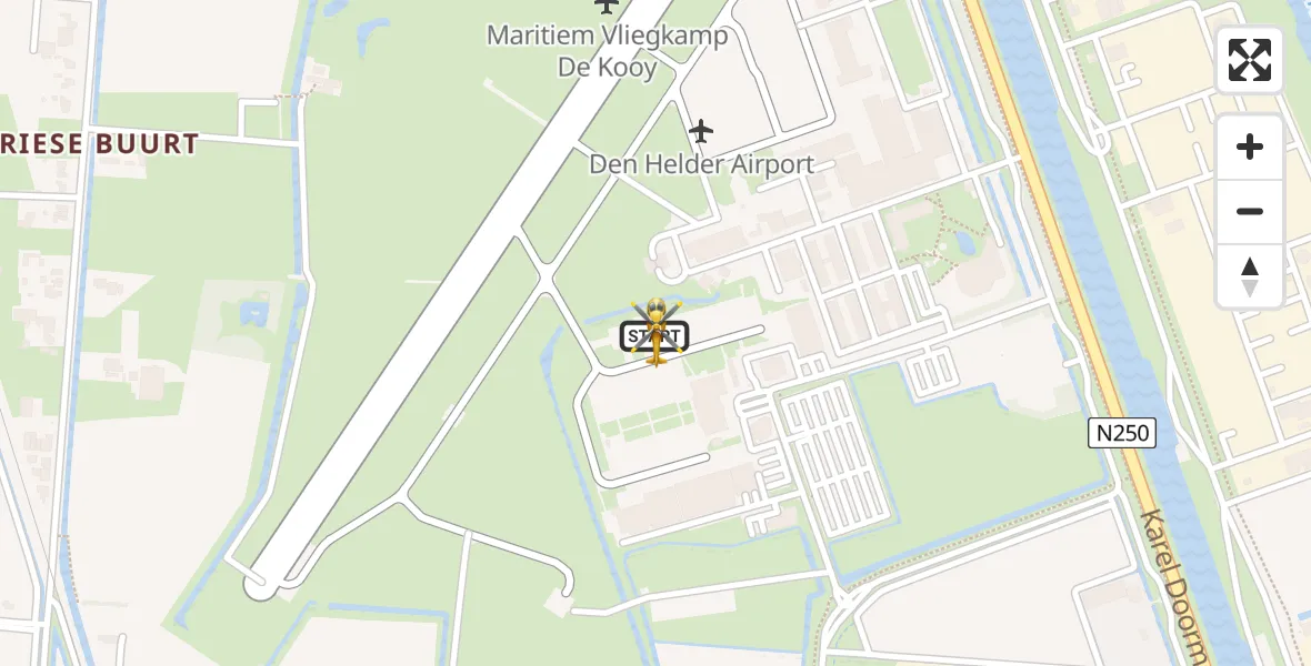 Vluchtroute Ambulancehelikopter Militair vliegveld De Kooy / Den Helder Airport - Militair vliegveld De Kooy / Den Helder Airport, 23 mei 2026, 15:29