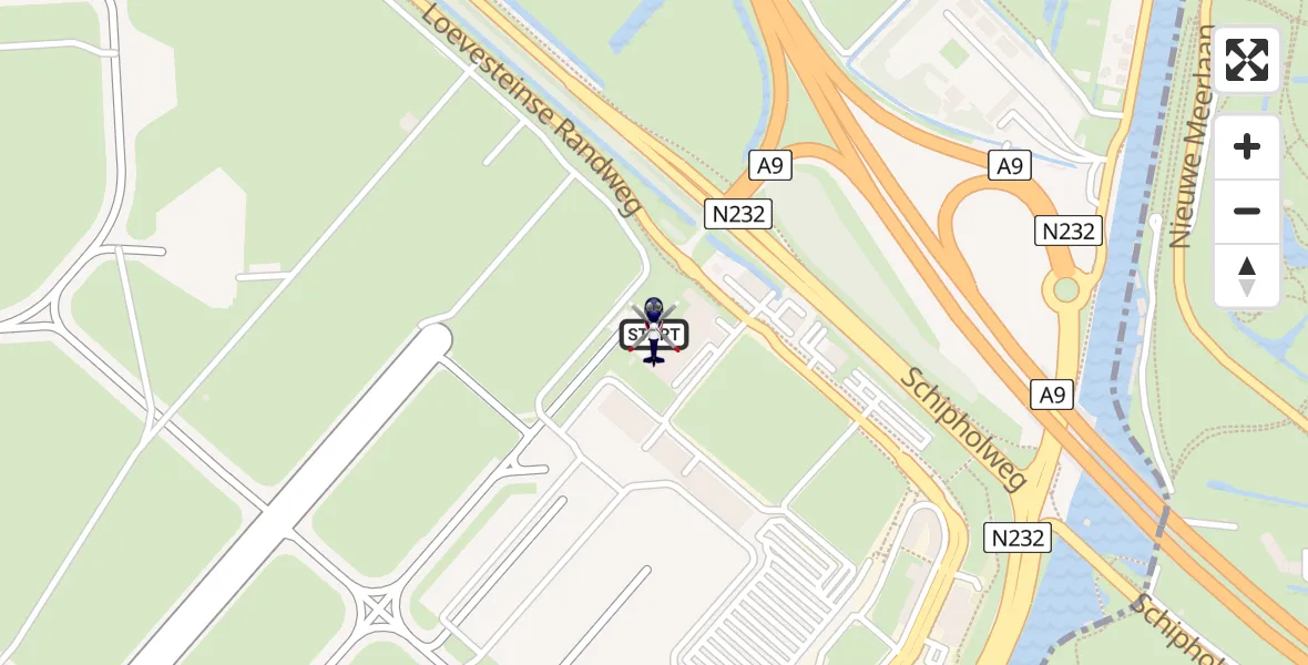 Vluchtroute Politiehelikopter Amsterdam Vliegveld Schiphol - Amsterdam Vliegveld Schiphol, 24 mei 2026, 17:13