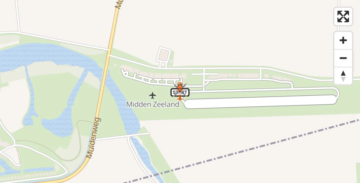 Vluchtroute Kustwachthelikopter Vliegveld Midden-Zeeland - Vliegveld Midden-Zeeland, 25 mei 2026, 12:12