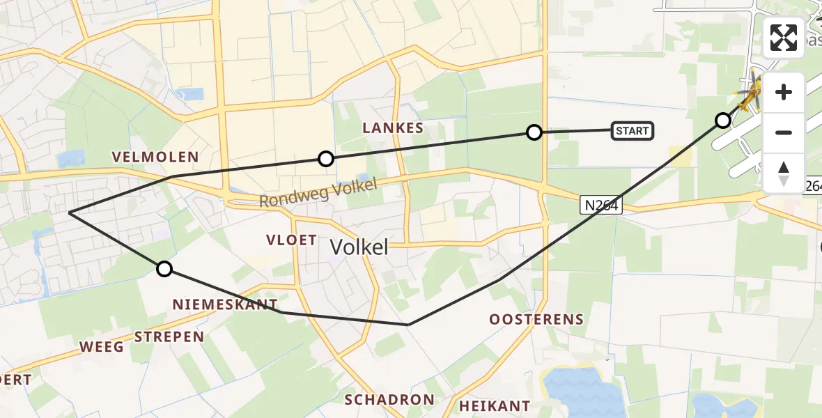Vluchtroute Traumahelikopter Vliegbasis Volkel - Vliegbasis Volkel, 26 mei 2026, 13:47